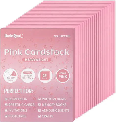 Vista 21 de 24 hojas de papel de cartulina de 6 colores de 8.5 x 11 pulgadas, papel de doble cara de 92 libras/8.82 oz/m², papel grueso de construcción