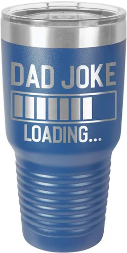 Vista 14 de Dad Joke Loading Black - Vaso de bebida de 30 onzas con popote y tapa superior deslizante, taza de viaje grabada con láser, comparación con Yeti