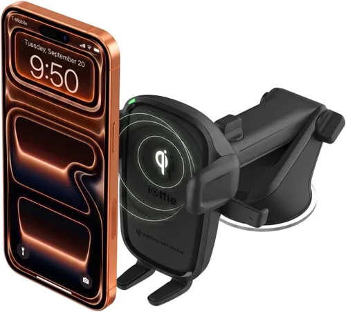 Vista 8 de iOttie Cargador de coche Easy One Touch inalámbrico 2 Qi carga ranura para CD + salida de aire Combo soporte de teléfono para iPhone, Samsung