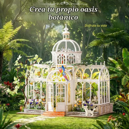 Vista 4 de Rolife Oxygen Oasis DIY Miniature Greenhouse Kit Creative Gift for Adults