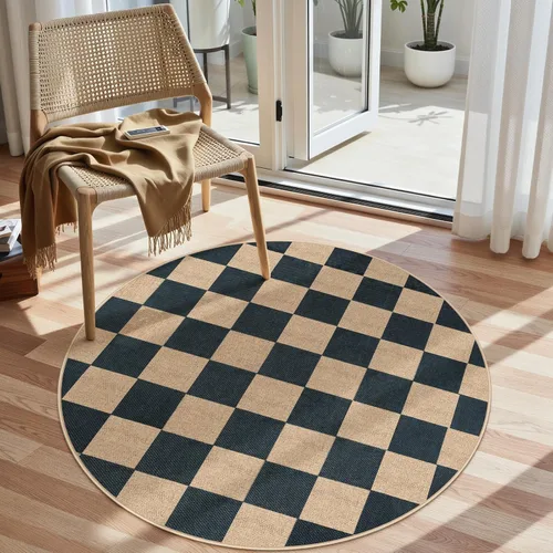 Vista 14 de Lahome Alfombra de yute a cuadros fácil 2'x3', alfombra pequeña para entrada, antideslizante, alfombra para la puerta delantera de la cocina