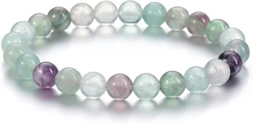 Vista 36 de Jovivi Pulsera elástica de cuentas redondas semipreciosas naturales – 0.315 pulgadas hecha a mano con cuentas de piedras preciosas curativas