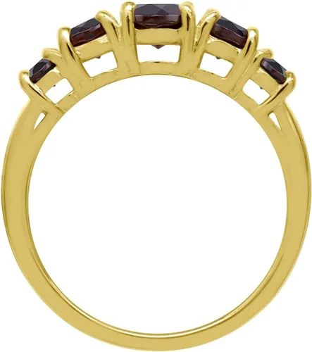 Vista 27 de Silvershake Anillo de plata de ley 925 chapada en oro blanco o amarillo con piedra natal de 5 piedras para mujer Azul zafiro creado