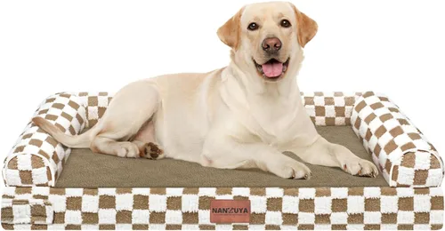 Vista 110 de NANUYA - Cama ortopédica para perros de tamaño mediano/grande, lavable: Camas con almohada para perros de tamaño mediano/grande, sofá de espuma