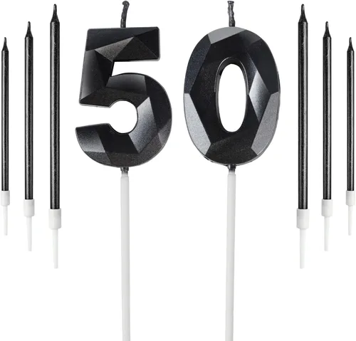 Vista 39 de Vela rosa de cumpleaños número 1 con 6 velas largas, decoraciones de decoración de pastel para fiesta de niña de 1 año, suministros de celebración