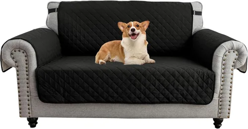 Vista 31 de UNBBRRL Funda de sofá reversible para perros y gatos, funda impermeable para muebles para mascotas y niños, protector de sofá con correas elásticas
