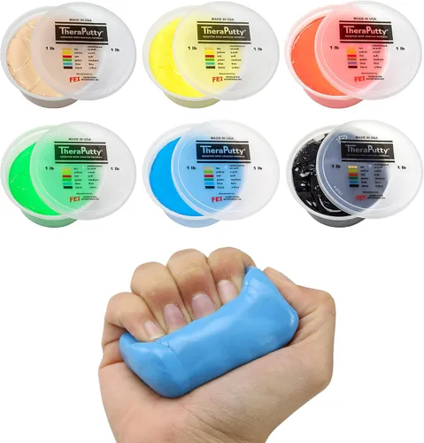 Vista 46 de CanDo 10-0920 TheraPutty - Masilla de ejercicio de mano estándar, Mediana, 1oz