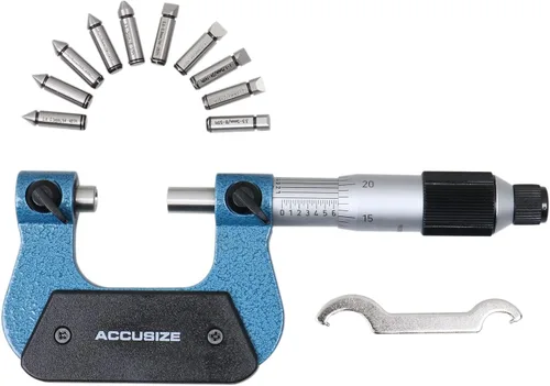 Vista 13 de Accusize Herramientas industriales micrómetro de rosca de tornillo, 0-1 ", S916-C750