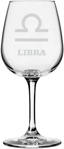 Vista 31 de Símbolo del zodiaco grabado multiusos 12.75oz Copa de vino Géminis