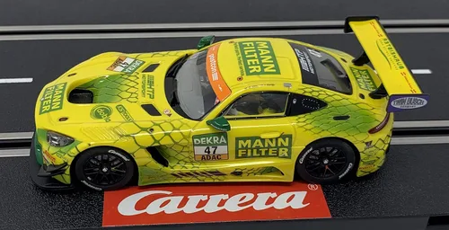 Vista 3 de Carrera 30910 Mercedes AMG GT3 Mann Filter Team Hip No. 47 Escala 1:32 Ranura Digital Coche Carreras Vehículo Ranura Digital Pistas de Carreras