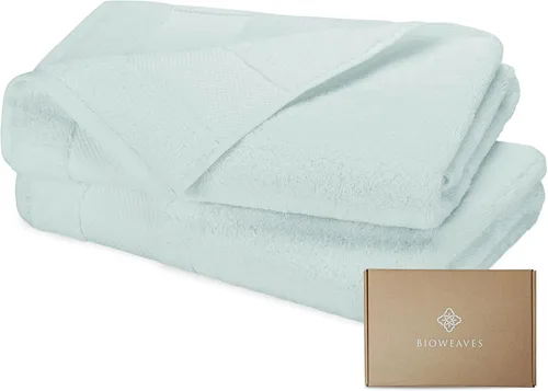 Vista 4 de BIOWEAVES 100% Algodón Orgánico 700 GSM Suave Juego de Toallas Premium de 6 Piezas Certificado GOTS, 2 Toallas de Baño, 2 Toallas de Mano y 2 Paños