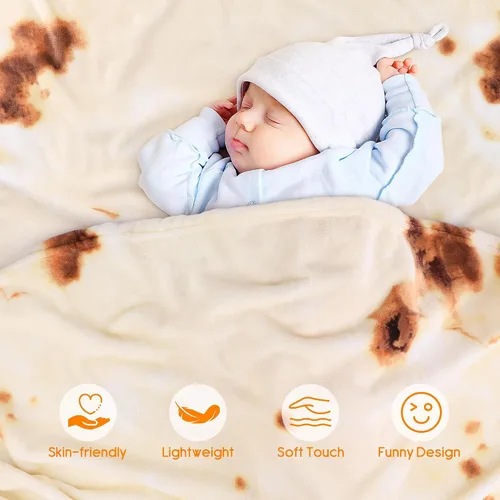 Vista 2 de SeaRoomy Manta Burrito para Bebé, Manta Envolvente de Tortilla para Bebé, Mantas Suaves y Redondas de Burrito Tortilla para Niños y Niñas Recién