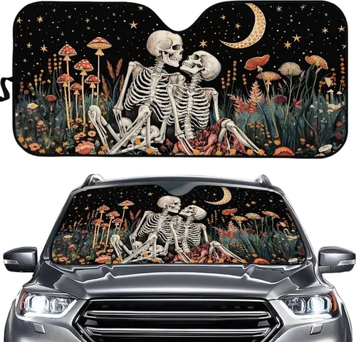 Vista 32 de SEANATIVE Parasol divertido para parabrisas de automóvil, protección contra rayos UV, protector de ventana delantera, diseño de ojos enojados