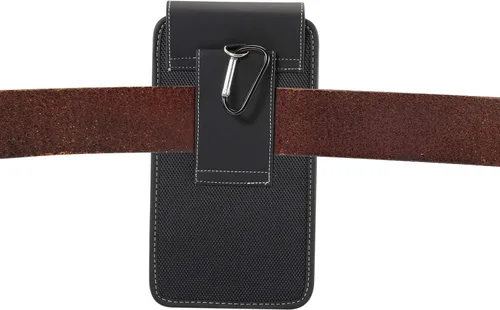 Vista 6 de Funda de cinturón vertical universal móvil para iPhone 11 Pro XS X 8 7 6, bolsa de funda resistente para Samsung s10e/S9/S8/S7/S6