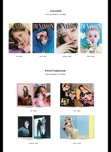 Vista 2 de Dreamus NAYEON TWICE - IM NAYEON 1st Mini álbum+Beneficio de preventa+Póster plegado+Juego de tarjetas fotográficas adicionales (YEON ver.), 8.268 x