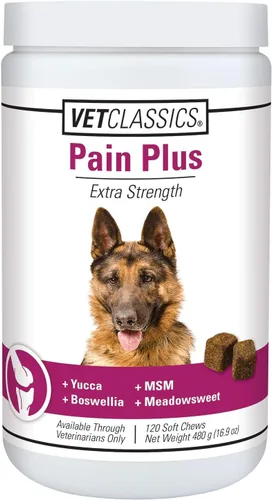 Vista 7 de Vet Classics Pain Plus Suplemento extra fuerte para perros - 120 tabletas