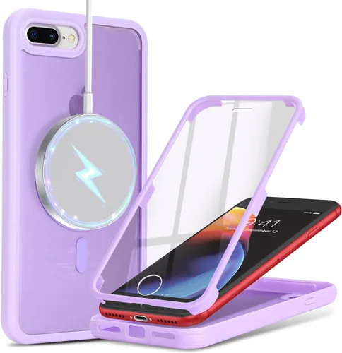Vista 87 de Funda para iPhone 8 Plus con protector de pantalla, compatible con Magsafe, para iPhone 7 Plus, protector de pantalla integrado, funda delgada