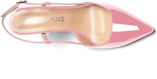 Vista 3 de WAYDERNS Zapatos de tacón bajo para mujer, con correa puntiaguda, para gatito, de 1.5 pulgadas