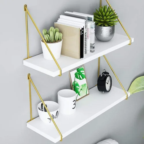 Vista 7 de Soporte para estante de pared de hierro forjado para decoración del hogar, dormitorio, sala de estar, soporte de estante flotante, con accesorios, 2