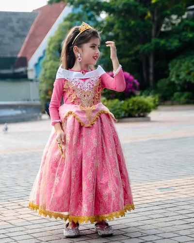 Vista 5 de Axaxa Princess Dress Up Birthday Party Fairy Costume for Toddler Girls Special Occasion Dresses