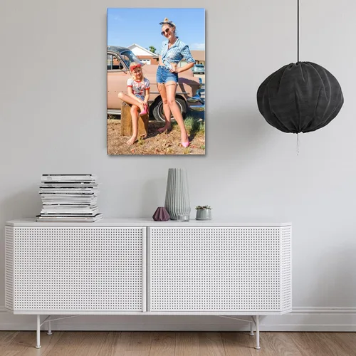 Vista 2 de Impresiones en lienzo personalizadas con tus fotos, imagen personalizada de arte de pared sobre lienzo, regalos enmarcados para pareja, familia