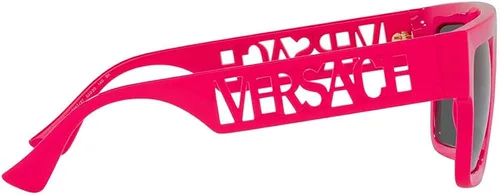 Vista 3 de Versace VE 4430U 536787 Fuxia - Lentes de sol rectangulares de plástico, lente gris