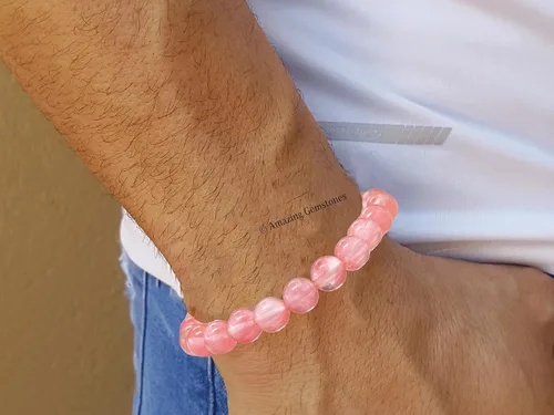 Vista 814 de Amazing Gemstone Crystal Bracelet for Women Men's Gifts - Protection Healing Crystal Bracelet - 8mm Gemstone Beaded Stretchable Bracelet Pulseras