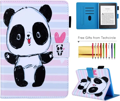 Vista 10 de Funda tipo libro para Kindle Paperwhite de 10ª/7ª/6ª/5ª generación, funda protectora ligera con ranuras para tarjetas, encendido automático