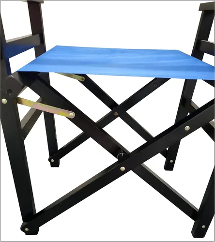 Vista 5 de Director Folding Chair Wooden Frame with Canvas Seat 2-Piece Set Populus Foldable Portable for Indoor Outdoor Use and Gifts