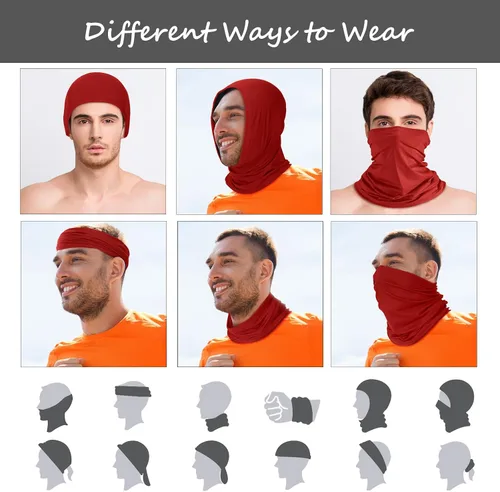 Vista 3 de Geyoga 6 piezas de protección UV para el verano, polaina de cuello refrescante, ropa para la cara, polaina para cuello, bufanda, protector solar