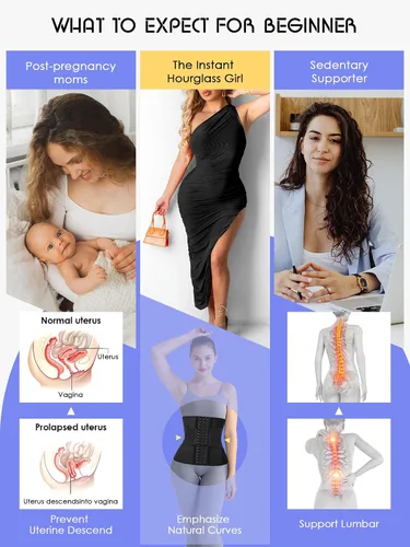 Vista 4 de DKUUPEX Entrenador de cintura para mujer grasa del vientre inferior entrenamiento de corsé de cintura debajo del busto recortador de cintura sin