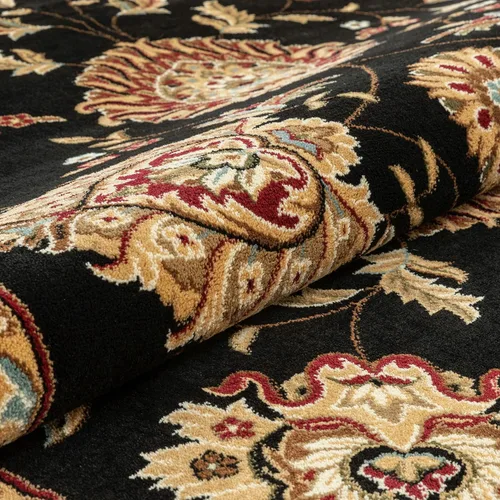 Vista 8 de Well Woven Alfombra de área oriental roja de Sultan Sarouk con diseño floral persa, formal, tradicional, fácil de limpiar, resistente a las manchas