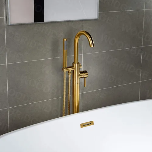 Vista 4 de WOODBRIDGE BTA1514-BG-Drain &O +F0007BGRD Bañera, oro cepillado