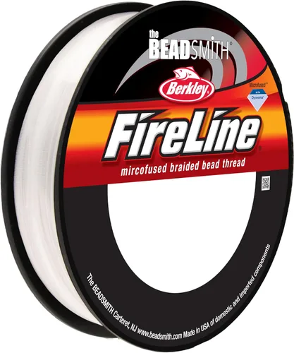 Vista 11 de The Beadsmith Fireline by Berkley - Hilo trenzado microfusionado - Prueba de 4 libras, diámetro de 005"/.12mm, carrete de 50 yardas, color cristal