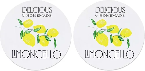 Vista 2 de Etiquetas Limoncello "Delicious & Homemade" – Redondo de 2 pulgadas – 12 / Paquete