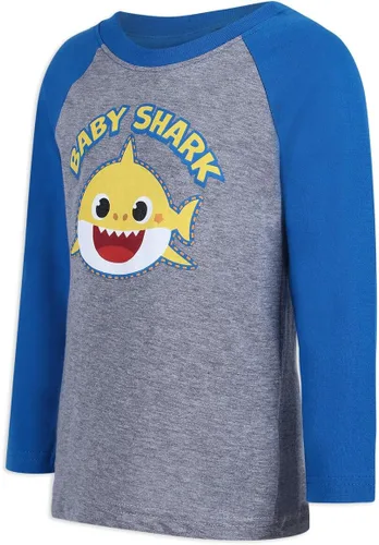 Vista 3 de Nickelodeon Baby Shark - Camisa raglán de manga larga para niños pequeños