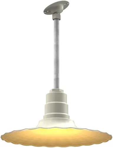 Vista 13 de Steel Lighting Co. Colgante Eagle Rock Lámpara montada en el techo Onda radial de 16 pulgadas vástago de 12 pulgadas Acero resistente