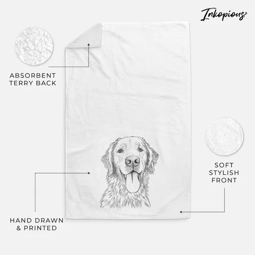 Vista 3 de Inkopious Bare Golden Retriever - Toalla de mano decorativa para baño y cocina