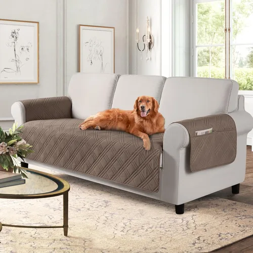Vista 16 de TAOCOCO Fundas impermeables para silla para mascotas y perros con respaldo antideslizante, fundas para asiento de silla con bolsillo lateral