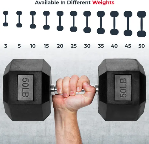 Vista 4 de Iron Crush Mancuernas hexagonales – Pesas recubiertas de PVC, asas moleteadas cromadas, mancuernas hexagonales fijas – entrenamiento, ejercicio