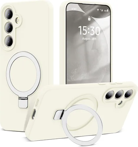 Vista 30 de SKYLMW - Funda para Samsung Galaxy S23 con soporte, 6.1 pulgadas, color negro Soporte de anillo magnético, compatible con Mag-Safe, funda
