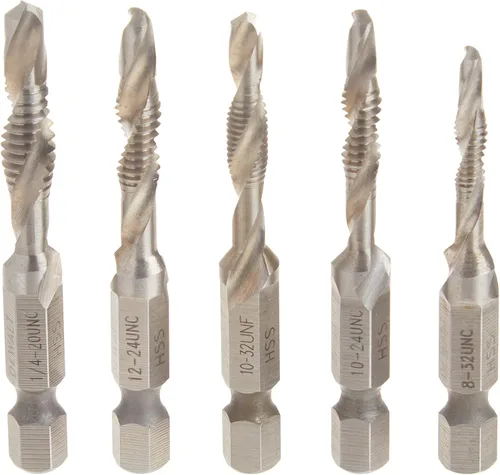 Vista 3 de Set de grifos taladros DeWalt dwadtqtr5set impacto listo 5 piezas, capacidad de 1/4 pulgadas