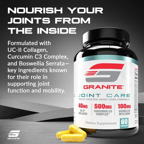 Vista 2 de Granite Joint Care: Colágeno UC-II Premium, Curcumina de Cúrcuma C3, AKBA Boswellia + Más - Soporte todo en uno para movilidad articular, comodidad