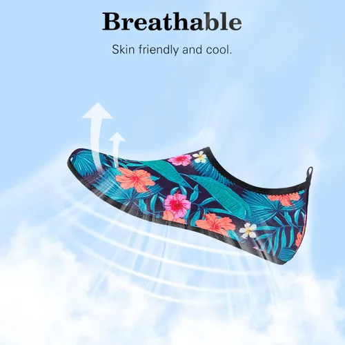 Vista 2 de Calcetines acuáticos, zapatos de agua para playa, calcetines de yoga descalzos de secado rápido para surf y natación para mujeres y hombres