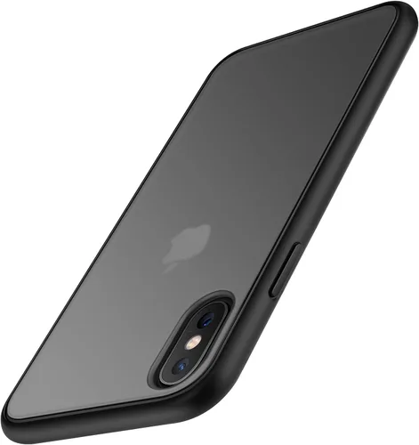 Vista 8 de TENDLIN Compatible con iPhone Xs Max, funda translúcida mate dura con parachoques de silicona suave, cómoda funda (azul)