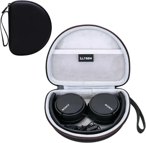 Vista 10 de LTGEM Estuche Compatible con Sony MDR-ZX110 / MDRZX110AP / MDRZX110NC / MDR-ZX310AP Serie ZX Audífonos intraaurales con cable, negro (Solo estuche)