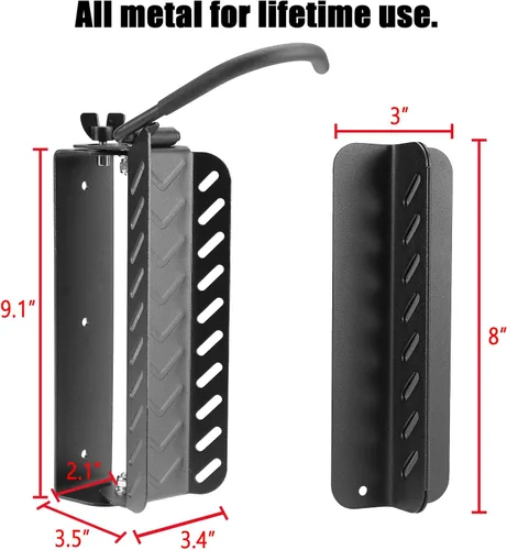 Vista 4 de PHUNAYA Soporte de pared vertical para bicicleta, ganchos giratorios para bicicleta, para garaje, pared de garaje, ganchos para bicicletas, jardín