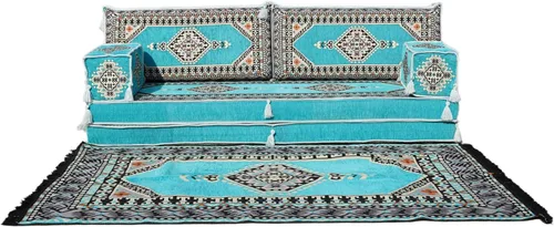 Vista 11 de arabicsofa Sofá de piso árabe Jalsa - Sofá tradicional hecho a mano para sala de estar