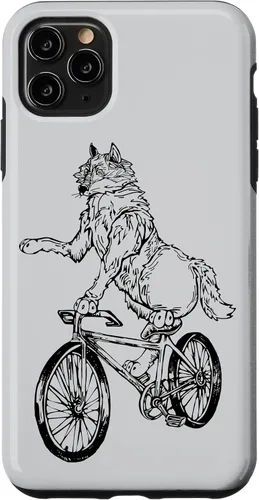 Vista 13 de Wolf Cycling Bicycle Funny Animal Cyclist Biking Bike Case for iPhone 17