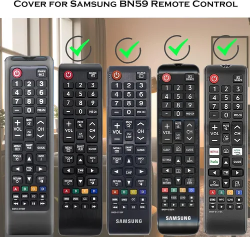 Vista 7 de Funda de silicona para control remoto de Samsung, funda de silicona para BN59-01199F Smart TV Control Skin Sleeve Negro